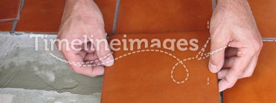 Laying ceramic tile