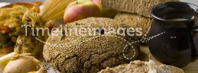 Bread spread with lard
