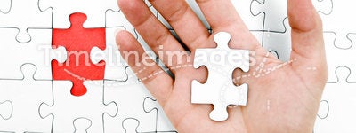 Holding a Jigsaw Piece