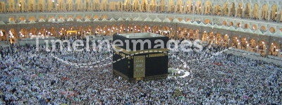 Muslims near the Kaaba