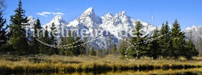 Tetons Reflection in River