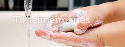 Washing her little hands