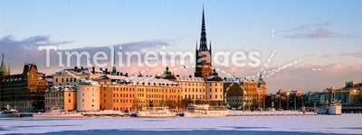 Winter in Stockholm with snow