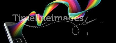 Phone rainbow background