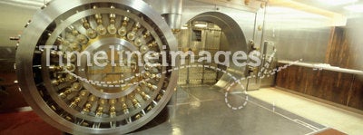 Open bank vault