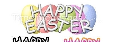 Happy Easter Banners Logos and Border