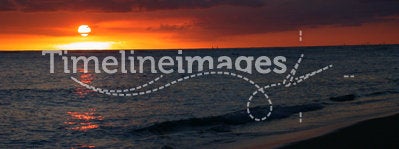 Ocean Sunset in Hawaii
