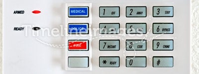 Stock Photo: Residential Alarm System Keypad