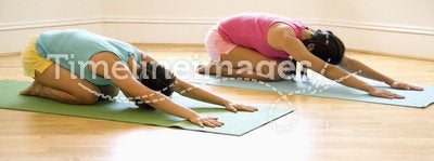 Women in yoga workout