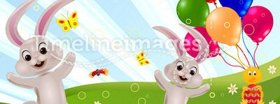 Abstract easter rabbit vector