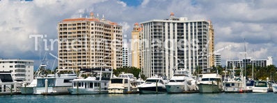 Luxury Condos and boats on Sarasota Bay