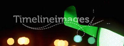 Green Traffic Light at Night