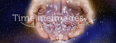 Hands holding stars