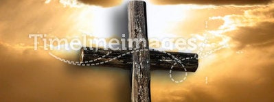 Cross with Sun and Clouds