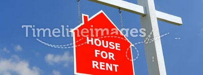 House for Rent signpost