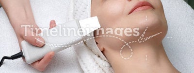 Beauty salon series, ultrasound skin cleaning