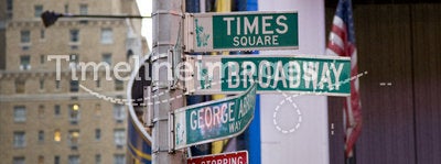 Street signs in New York
