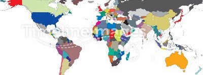 Regional world map
