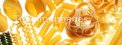 Raw pasta background