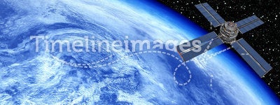 Earth with Satellite