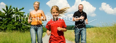 Family jogging