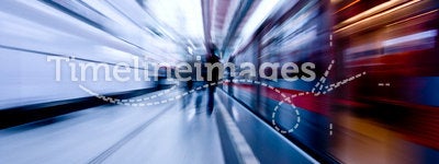 Subway speeding by
