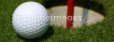 Golf Ball on Practice Hole