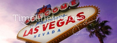 Las Vegas Welcome Sign at Sunset