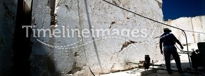 Marble quarry worker