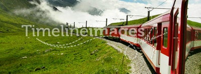 Train in Switzerland (Oberalppass)
