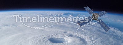 Satellite over Hurricane