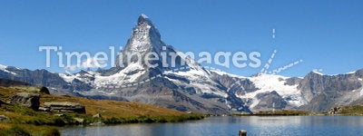 Matterhorn reflecting in Stellisee 04, Switzerland