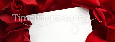 Gift Card on Red Rose Petals