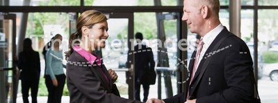 Businesspeople meeting and shaking hands