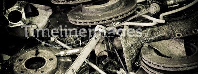 Old automotive parts