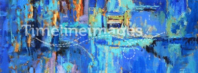 Abstract Painting in Blues