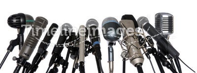 Microphones At Press Conference