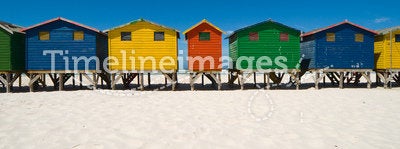 Colored Beach Huts