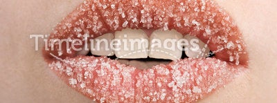 Sweet lips with sugar