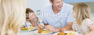 Family Eating A meal, mealtime Together