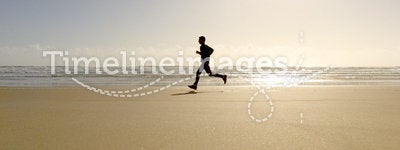 Active Run Man Beach