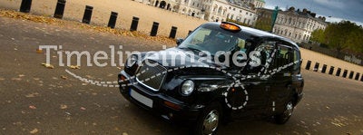 Black taxi cab in london