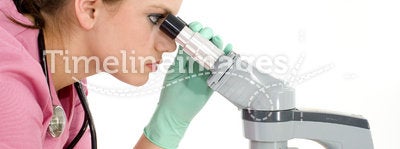 Nurse with Microscope