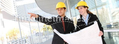 Business Team at Office Construction Site