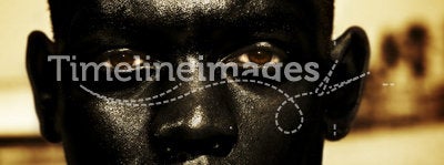 Close up of African man