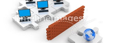 Firewall. Information security concept