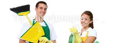 Man and Woman Cleaning