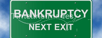 Bankruptcy Next Exit Sign