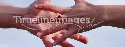 Reaching hands