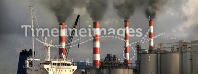 Smokestacks Blowing Pollution
